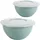 Centi 2er Set Schüsseln 5 L – Serie KRETA, Pastellgrün, mit Deckel – Grün