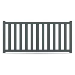 Zaun, Aluminium, Anthrazit, Modell Stuttgart, flexible Befestigungssysteme, Zaunelement individuell konfigurierbar