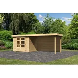 Karibu Gartenhaus Askola 3 mit 280 cm Schleppdach und Rückwand