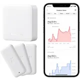SwitchBot Smart Bundle 3er Pack Smartes Thermo Hygrometer Hub Mini Weiß