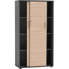 MÖBELPARTNER Metz Aktenschrank 80,1 x 38,2 x 150 cm silber