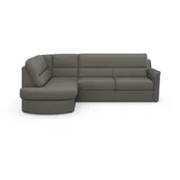 sit&more Ecksofa »Panini L-Form«, wahlweise mit Vorziehsitz und Bettkasten, braun