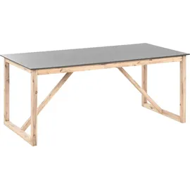 Beliani Gartenmöbel Set 6-tlg. Grau/Braun