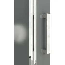 mai & mai Duschkabine 80x80x195cm Hebe-Senk-Mechanismus Milchglas Streifen 8mm ESG-Sicherheitsglas Nano-Beschichtung Rav36MS-Plus - Transparent/milchig