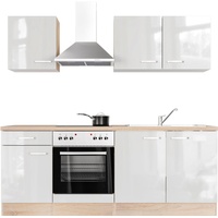 Flex-Well Küche »Florenz«, wahlw. mit E-Geräten, Breite 210 cm, weiß