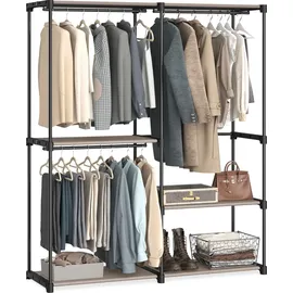 Songmics Garderobenständer offen 138 x 43 x 182 cm Braun