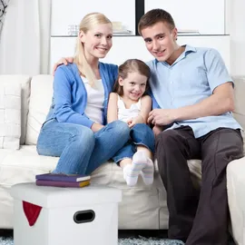 Relaxdays Hocker, Sitzhocker Stauraum, gepolstert, faltbar, HBT: 39x37x37 cm, Kunstleder, Sitzwürfel Wohnzimmer, weiß