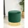 Milord Sitzhocker GOLDEN Velours 39 x 40 x 39 cm Flasche Grün