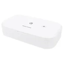 Manhattan UV Phone Sanitizer with Wireless Charger, 10 W Wireless Charging Pad, Integrated UV LEDs to eliminate germs, viruses and bacteria, Quick