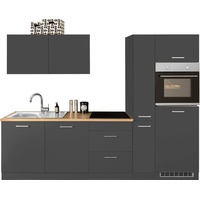 Held Küchenzeile »Kehl«, ohne E-Geräte, Breite 270 cm, für Kühlschrank und Geschirrspüler, grau