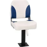 vidaXL Bootssitz mit Podest 360° Drehbar 55 x 70 x 106 cm blau