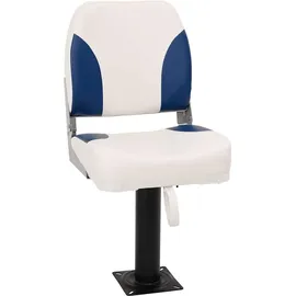 vidaXL Bootssitz mit Podest 360° Drehbar 55 x 70 x 106 cm blau