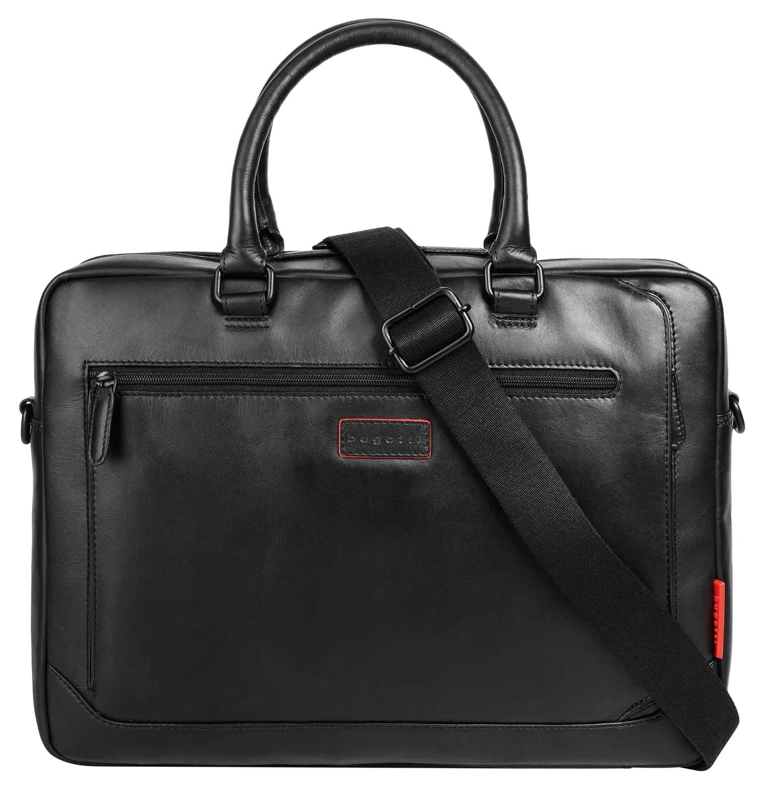 bugatti Aktentasche »CLARK«, echt Leder bugatti schwarz B/H/T: 39 cm x 29 cm x 9 cm   onesize