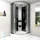AcquaVapore D46-03M1 Komplettdusche mit Schiebetür 80 x 80 cm schwarz Sicherheitsglas