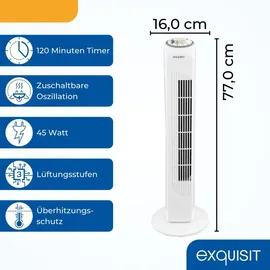 Exquisit 40 cm Turmventilator Weiß