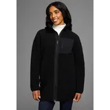 POLARINO Fleecejacke Teddy Fleece, Jacke, oversize Gr. 36/38, schwarz, , 61273240-36