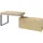 Deine Möbel 24 Kinderschreibtisch, Beige, Eiche, Holzwerkstoff, 2 Schubladen, 228x75x140 cm, Arbeitszimmer, Schreibtische, Jugend- & Kinderschreibtische
