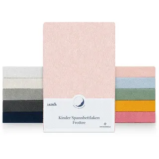 Laleni Frottee Spannbettlaken 40x90cm - Oeko-TEX Zertifiziertes Bettlaken, Faltenfreie Spannbetttücher für Kinderbett, Babybett und Moses Körbchen Rosa
