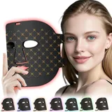 LED Gesichtsmaske Lichttherapie, RRZIOM 7 Farben Rotlicht Gerät, Rotlichtlampe Gesicht Gerät zu Hause, Augenschutz, Kabellose Tragbare