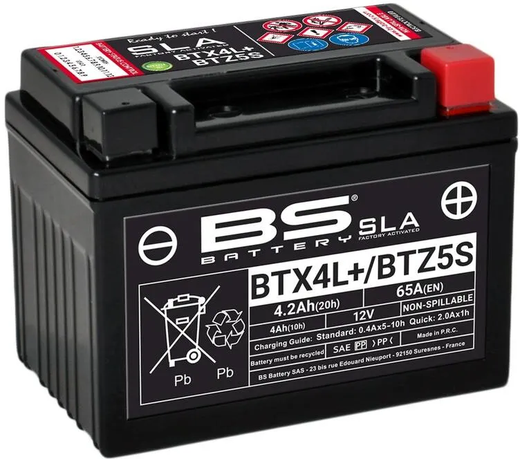 BS Battery Werkseitig aktivierte wartungsfreie SLA-Batterie - BTX4L + / BTZ5S