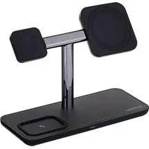 UNITEK P1212A, Freistehend, ABS, Schwarz, Silber, Kontakt, Tisch, 15 W), - Schwarz/Silber
