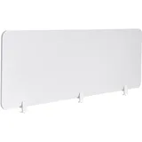 Beliani Schreibtischtrennwand Split 180 x 50 cm Cremeweiß
