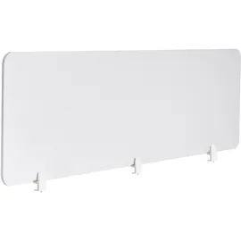 Beliani Schreibtischtrennwand Split 180 x 50 cm Cremeweiß