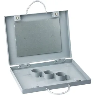 HP&G home, pets & garden Teelichtheizer, Teelichtofen für bis zu 3 Teelichter, Fußheizung, wohlige Wärme für kalte Füße, Silber, ca. 31 x 23 x 5 cm, Teeheizung