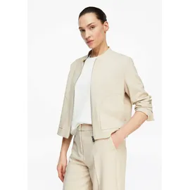 Comma, Strukturierte Jacke mit aufgesetzten Taschen Beige 36