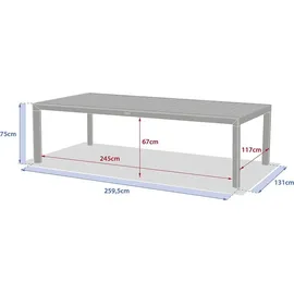 Hesperide Gartentisch 12 Plätze Aluminium 0 x 0 x 0 cm Gold/Grau/Schwarz