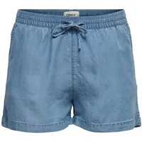 Only Damen ONLPEMA Lyocell Life DNM Box Shorts Medium Blue Denim, M