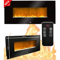 Wandkamin Elektrokamin + Fernbedienung Timer Heizlüfter Kaminofen 2000W 94cm