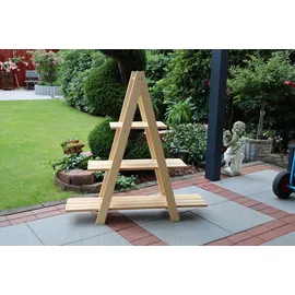 Promadino Blummentreppe Holz 101 x 31 x 113 cm beige