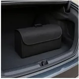Jungengel Aufbewahrungsbox Auto-Kofferraumtasche mit Klettverschluss, Klettverschluss, Faltbar, Zwei Farboptionen, Teppichstoff, Tragegriff schwarz