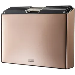 Joseph Joseph - Folio Steel Schneidebretter, Carbon roségold (4-teilig)