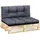 Amazinggirl Palettenkissen 120 x 80 x 40 cm grau 2-tlg.