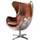 JV Möbel Ohrensessel Drehbarer Sessel Leder 81 x 117 x 85 cm Braun
