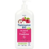 Natessance - Duschgel für Körper und Haare Kids – Himbeere – zertifiziert Bio Cosmos Organic – Flasche 100% pflanzlich – 500 ml