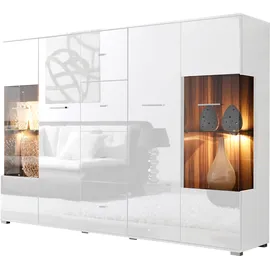 Höltkemeyer Highboard 188 x 133 x 37 cm Weiß