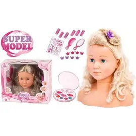 Bayer Design Super Model Schmink- und Frisierkopf mit Kosmetik blond