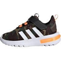 adidas Unisex Baby Racer TR23 Shoes Kids Sneakers, Shadow Olive/FTWR White/Screaming orange, 19 EU