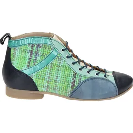 THINK! Damen GUAD2 chromfrei gegerbte nachhaltige Stiefelette, GREEN/KOMBI 9110