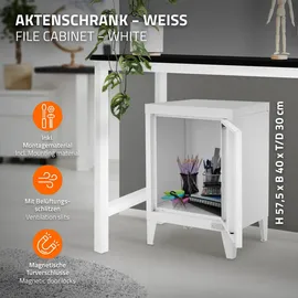 ML-Design Aktenschrank 40x30x57,5 cm Weiß
