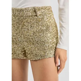 QS glitzernde Pailettenshorts gold 44