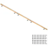 V2Aox Handlauf Buche Holz Handlauf Treppengeländer Wandhandlauf Treppe 50 - 500 cm, 450 cm Gesamtlänge 450 cm