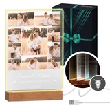 Maverton beleuchteter LED-Rahmen - personalisiertes Acryl Glasbild mit Foto - Fotorahmen mit LED-Beleuchtung - LED Acrylglas Fotogeschenk für Frau Mann Paar - Größe: L/XL - Liebespaar
