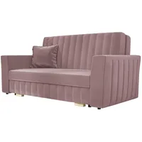 Mirjan24 Schlafsofa Viva Glam III mit Bettkasten, Rückenlehne und Seiten fest angenäht, Bettsofa, 3 Sitzer Polstersofa mit Schlaffunktion, Sofagarnitur inkl. Kissen, Sofa (Kronos 27)