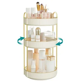 Songmics Make-up Organizer drehbar Geschenkidee wolkenweiß