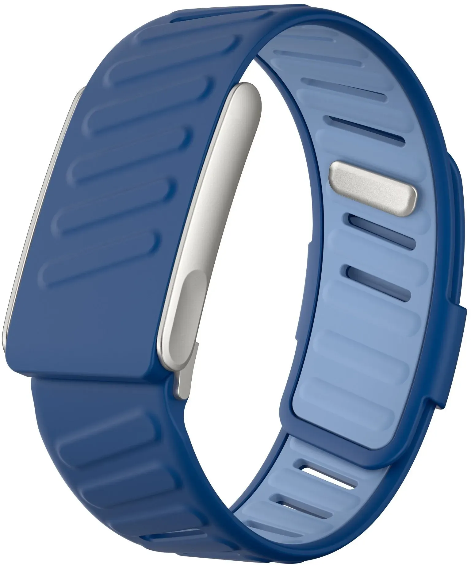 Strap-it Whoop MG Armband Silikon 'Sport' für Whoop MG - Duo Blau - Druckknopf Verschluss