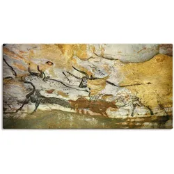 Wandbild ARTLAND "Höhle von Lascaux Stiere", braun (farbe bild(er): braun), B:40cm H:20cm T:1,8cm, Canvas, Leinwand, Bilder, als Leinwandbild, Poster, Wandaufkleber in verschied. Größen